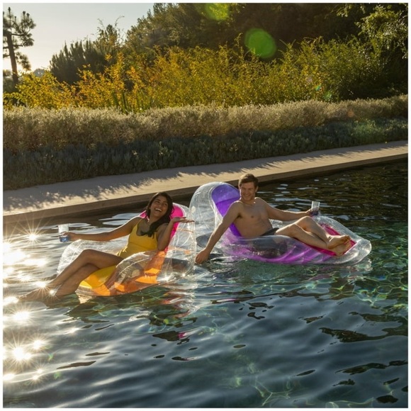 Swimways Dry Lounger Inflatable Recliner Chair, Foot Rest & Cup Holder. NWT! - Picture 7 of 9